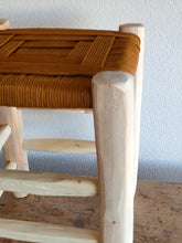 Charger l&#39;image dans la visionneuse de la galerie, Tabouret bois d&#39;eucalyptus et nylon (camel)
