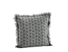 Housse de coussin imprimée bordée de franges