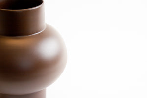 Vase Bulb céramique marron