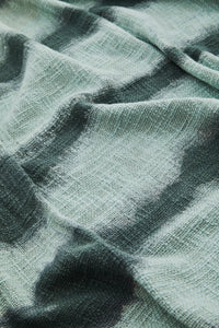 Plaid coton tie-dye à franges